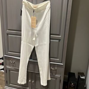 White silk pants by andriana degrees elegant white trouser